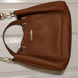 Steve Madden Camel Brown Purse with removable makeup bag